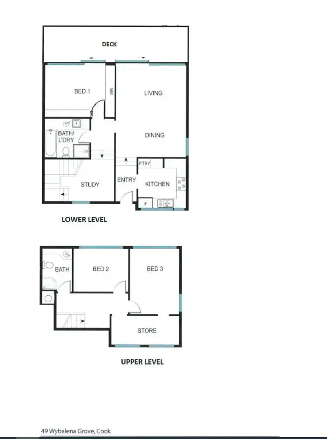 Floorplan of Homely townhouse listing, 49 Wybalena Grove, Cook ACT 2614