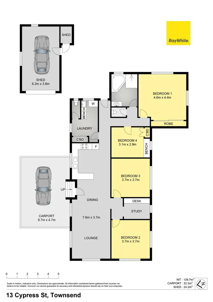 Floorplan of Homely house listing, 13 Cypress Street, Townsend NSW 2463