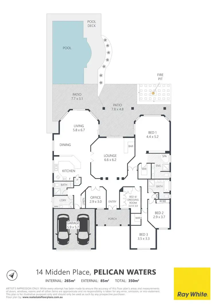 Floorplan of Homely house listing, 14 Midden Place, Pelican Waters QLD 4551