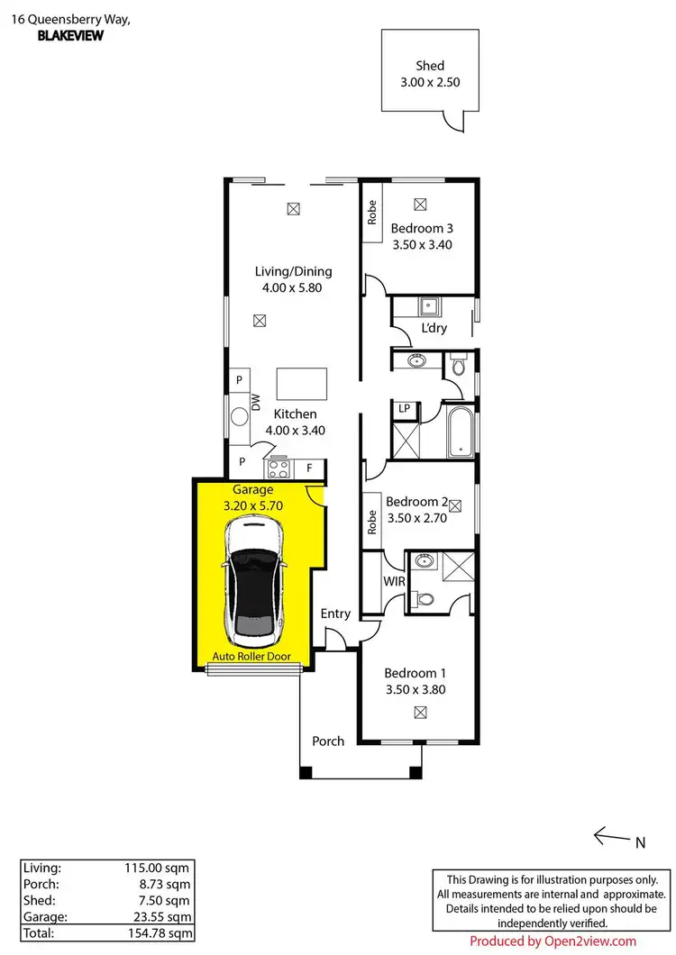 Floorplan of Homely house listing, 16 Queensberry Way, Blakeview SA 5114