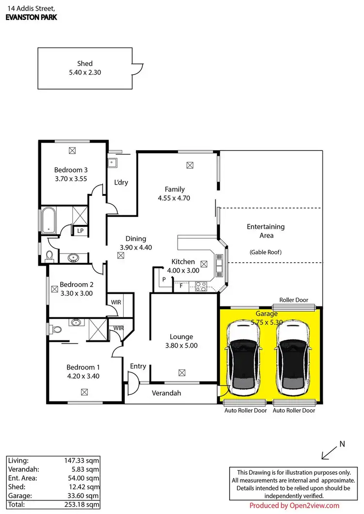 Floorplan of Homely house listing, 14 Addis Street, Evanston Park SA 5116