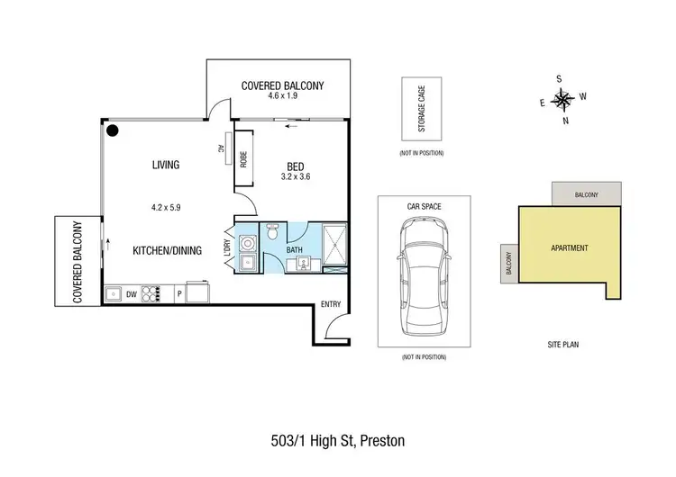 Floorplan of Homely apartment listing, 503/1 High Street, Preston VIC 3072