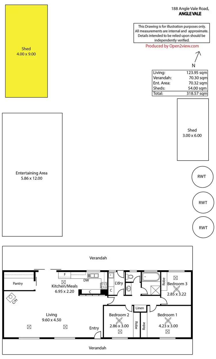 Floorplan of Homely house listing, 188 Angle Vale Road, Evanston Gardens SA 5116