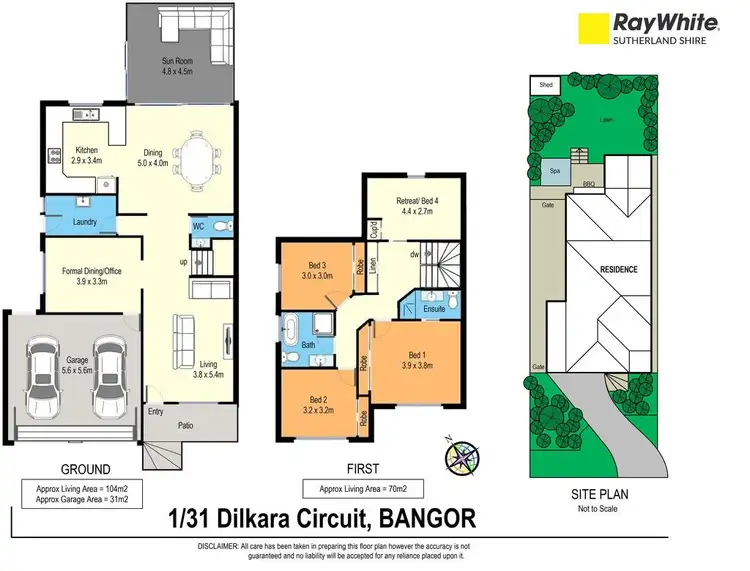 Floorplan of Homely house listing, 1/31 Dilkara Circuit, Bangor NSW 2234