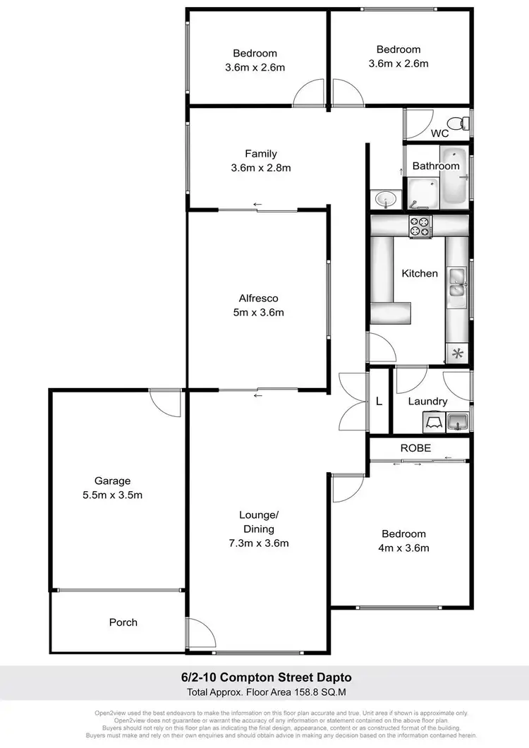 Floorplan of Homely house listing, 6/2-10 Compton Street, Dapto NSW 2530