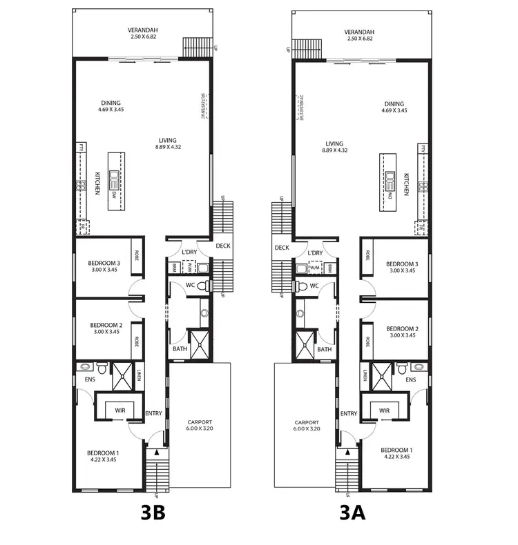 Floorplan of Homely house listing, 3A & 3B Oakham Street, Encounter Bay SA 5211