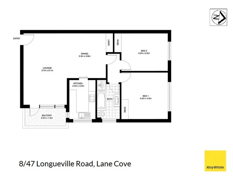 Floorplan of Homely apartment listing, 8/47 Longueville Road, Lane Cove NSW 2066