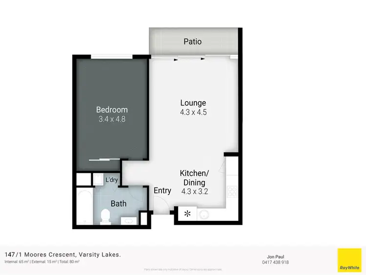 Floorplan of Homely unit listing, 147/1-7 Moores Crescent, Varsity Lakes QLD 4227