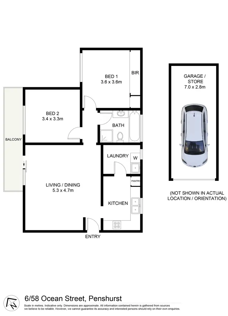 Floorplan of Homely unit listing, 6/58-64 Ocean Street, Penshurst NSW 2222