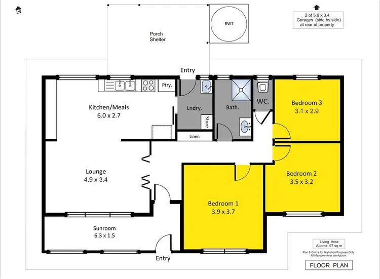 Floorplan of Homely house listing, 6 Joyce Avenue, Paringa SA 5340