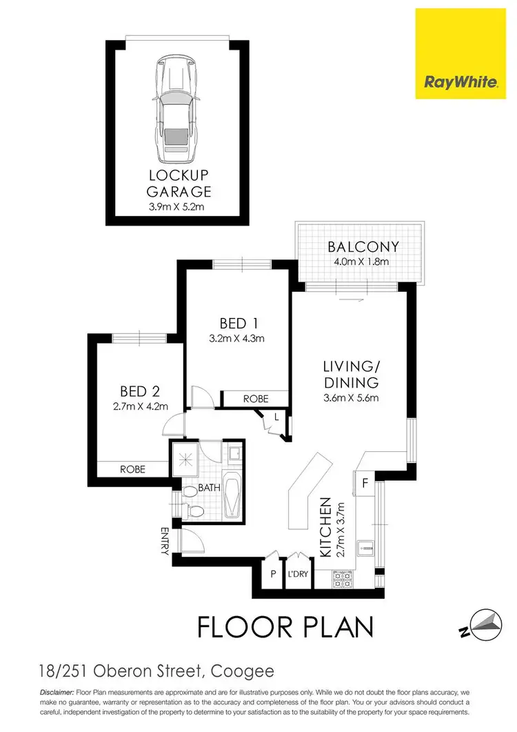 Floorplan of Homely apartment listing, 18/251-261 Oberon Street, Coogee NSW 2034