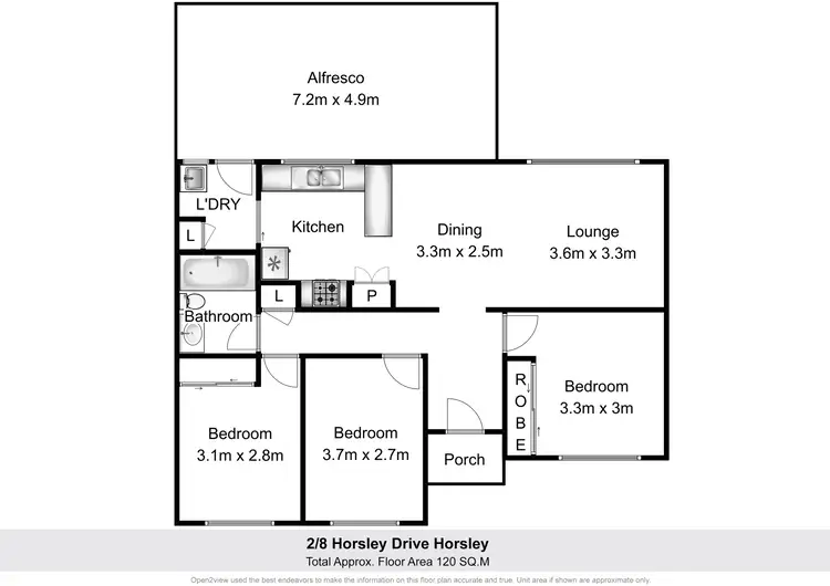 Floorplan of Homely house listing, 2/8 Horsley Drive, Horsley NSW 2530