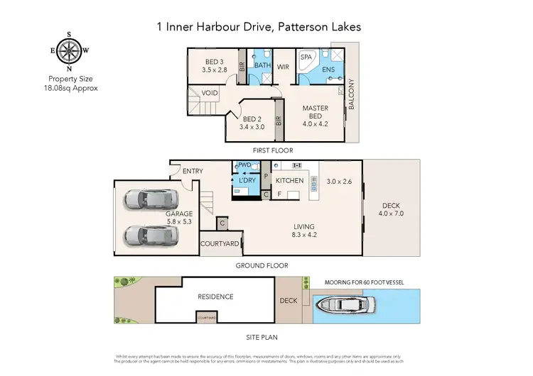 Floorplan of Homely house listing, 1 Inner Harbour Drive, Patterson Lakes VIC 3197