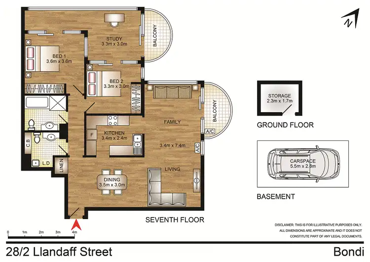 Floorplan of Homely apartment listing, 28/2-8 Llandaff Street, Bondi Junction NSW 2022