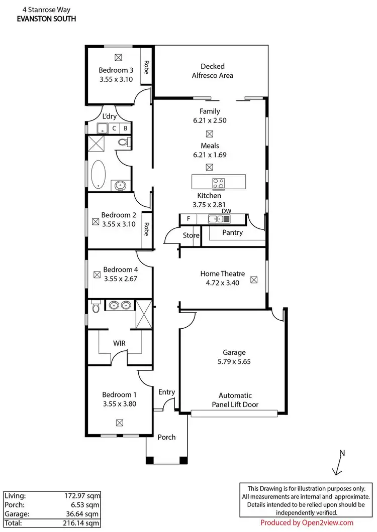Floorplan of Homely house listing, 4 Stanrose Way, Evanston South SA 5116