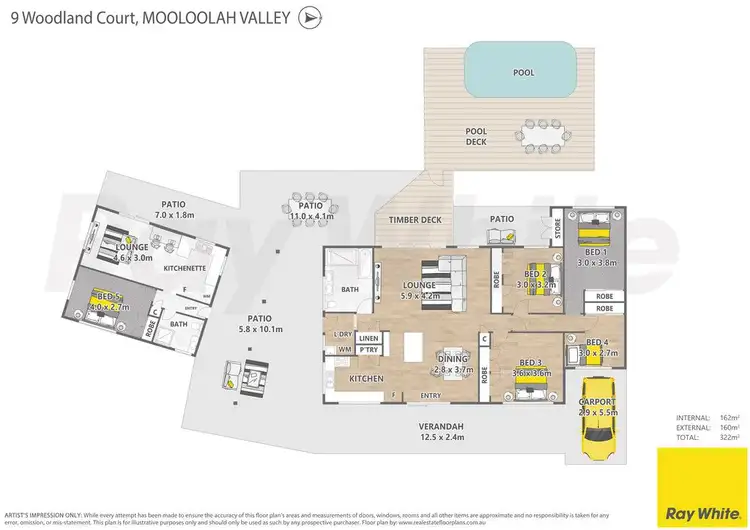Floorplan of Homely house listing, 9 Woodlands Court, Mooloolah Valley QLD 4553