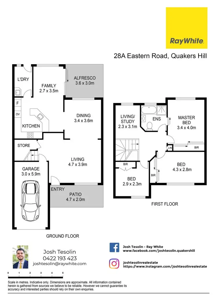 Floorplan of Homely semi-detached listing, 28A Eastern Road, Quakers Hill NSW 2763