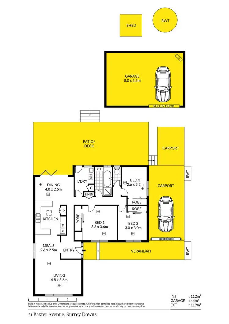 Floorplan of Homely house listing, 21 Baxter Avenue, Surrey Downs SA 5126