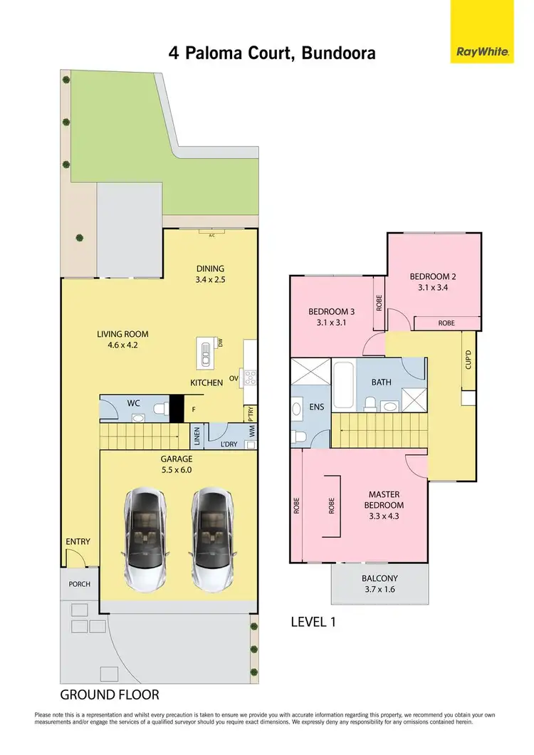 Floorplan of Homely townhouse listing, 4 Paloma Court, Bundoora VIC 3083