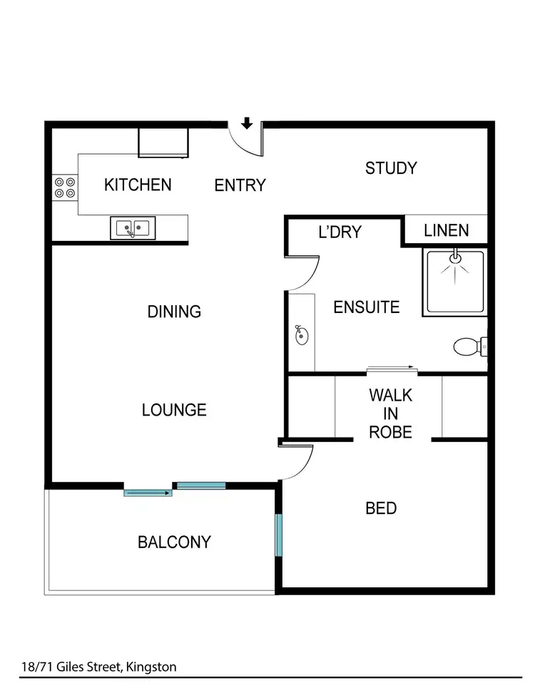 Floorplan of Homely unit listing, 18/71 Giles Street, Kingston ACT 2604