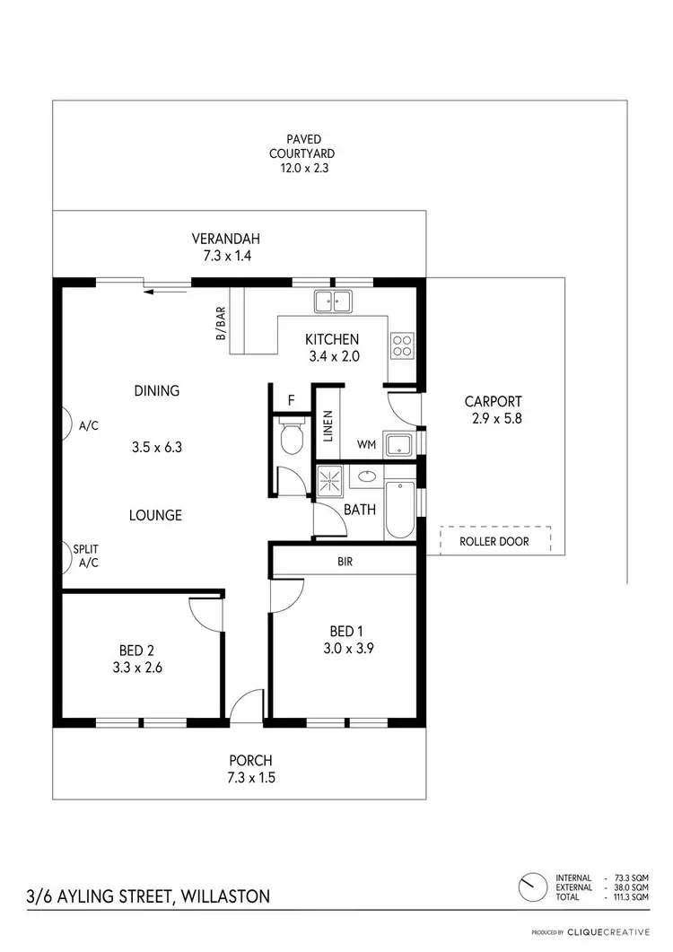 Floorplan of Homely house listing, 3/6 Ayling Street, Willaston SA 5118