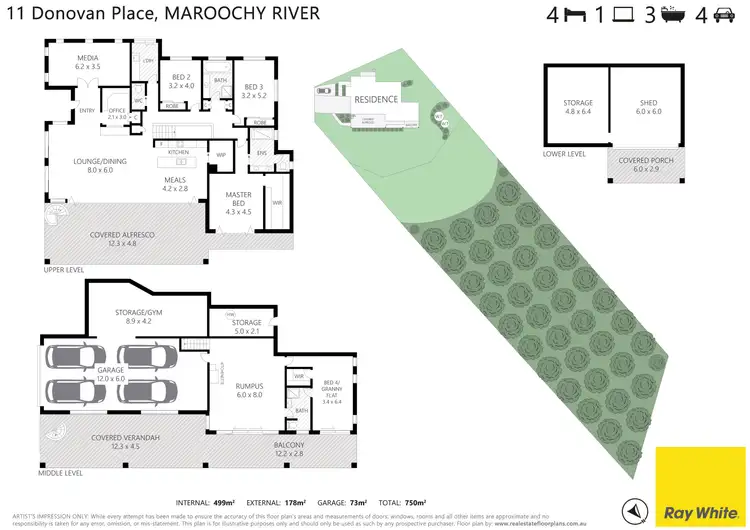 Floorplan of Homely house listing, 11 Donovan Place, Maroochy River QLD 4561