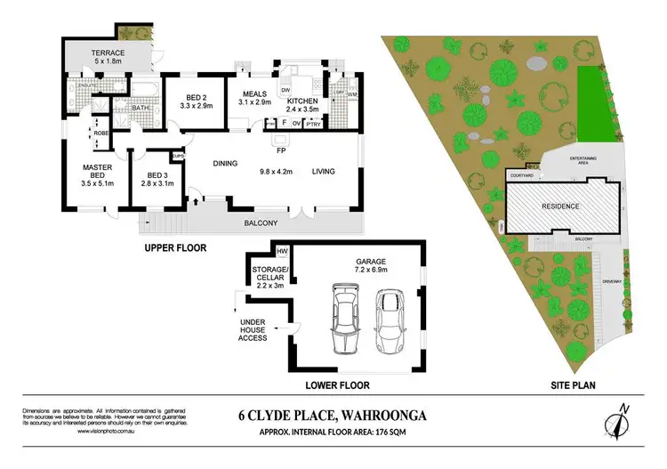 Floorplan of Homely house listing, 6 Clyde Place, Wahroonga NSW 2076