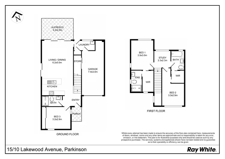 Floorplan of Homely townhouse listing, 15/10 Lakewood Avenue, Parkinson QLD 4115