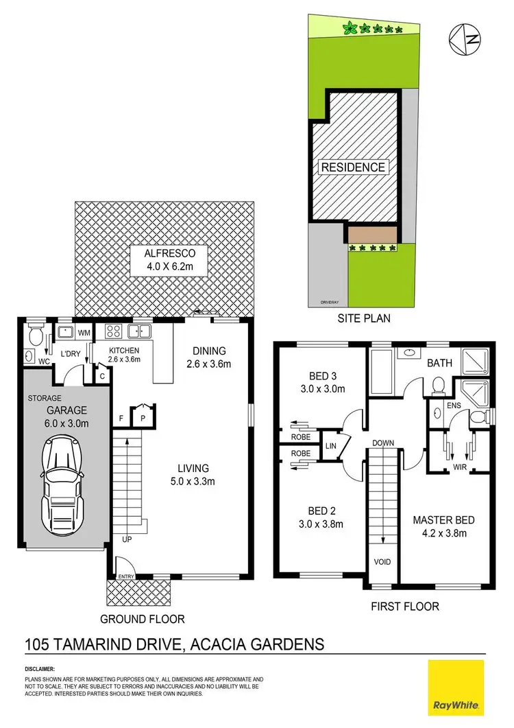 Floorplan of Homely house listing, 105 Tamarind Drive, Acacia Gardens NSW 2763