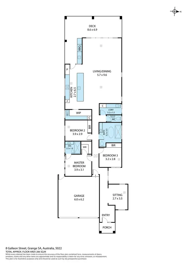 Floorplan of Homely house listing, 8 Galleon Street, Grange SA 5022