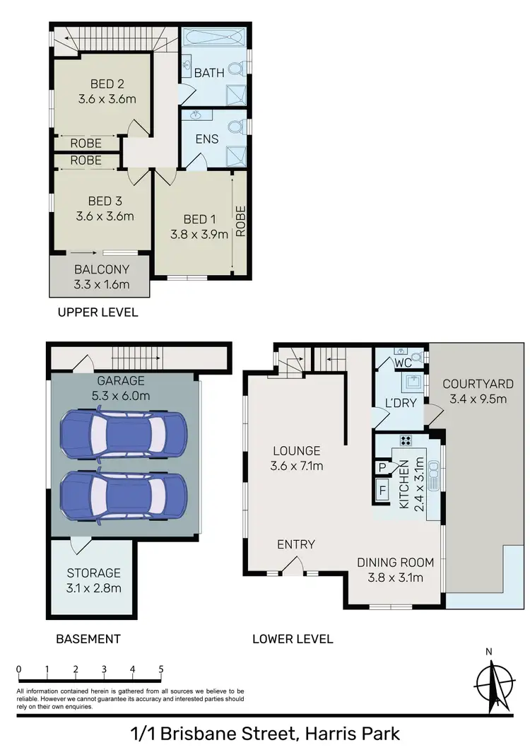 Floorplan of Homely townhouse listing, 1/1 Brisbane Street, Harris Park NSW 2150