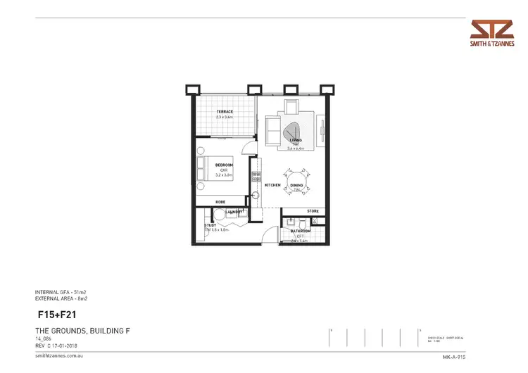 Floorplan of Homely apartment listing, 4/2 Avena Path, Waratah West NSW 2298