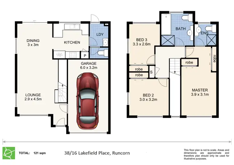Floorplan of Homely townhouse listing, 38/16 Lakefield Place, Runcorn QLD 4113