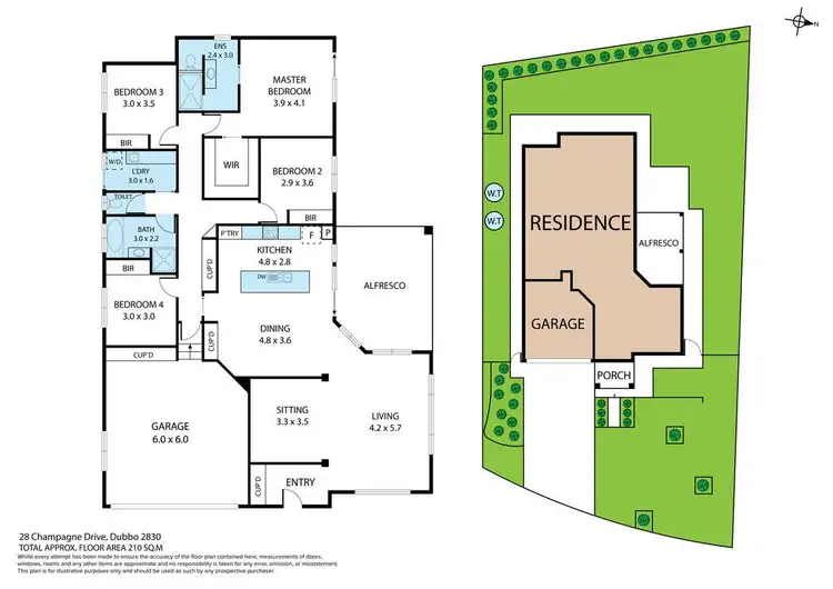 Floorplan of Homely house listing, 28 Champagne Drive, Dubbo NSW 2830