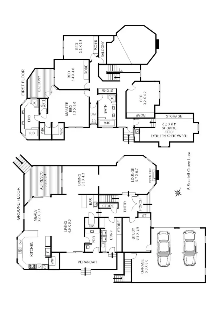Floorplan of Homely house listing, 6 Scarlett Grove, Lara VIC 3212