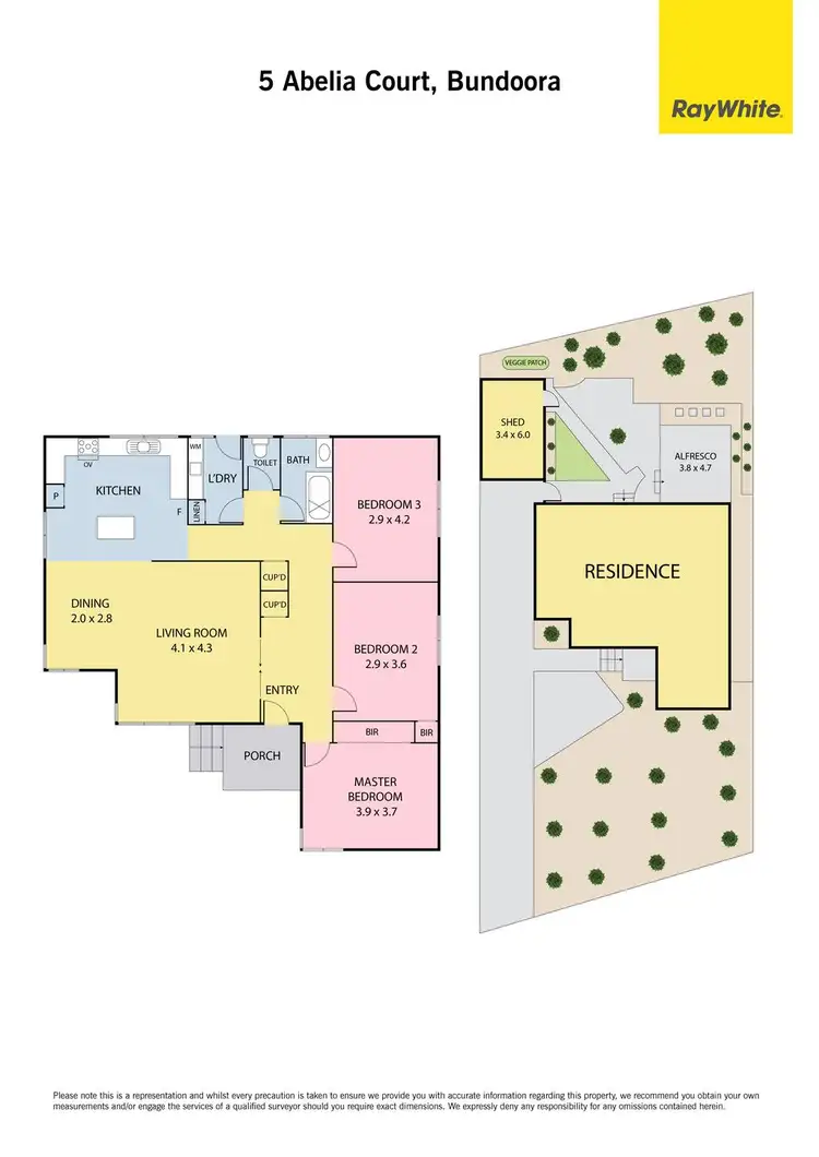 Floorplan of Homely house listing, 5 Abelia Court, Bundoora VIC 3083