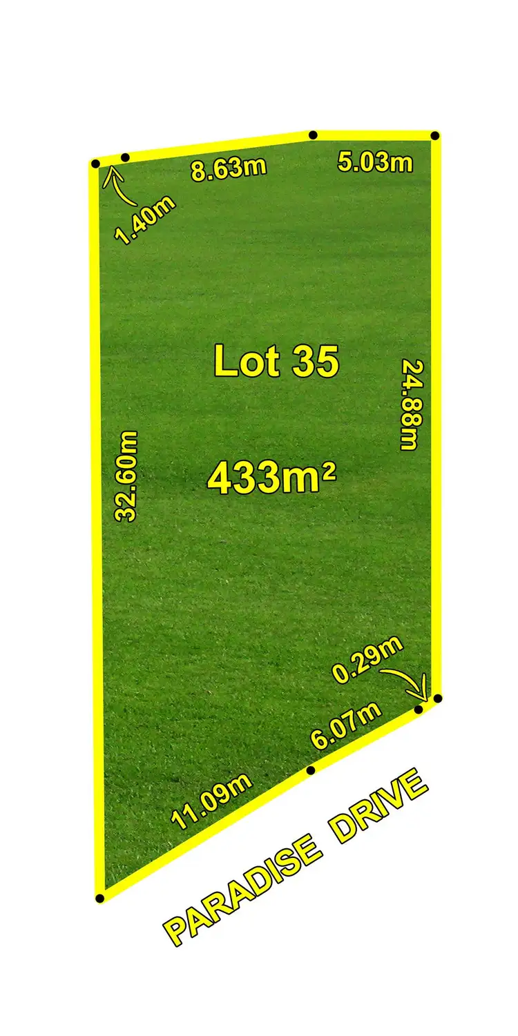 Floorplan of Homely land listing, 35/1 Paradise Drive, Wirrina Cove SA 5204