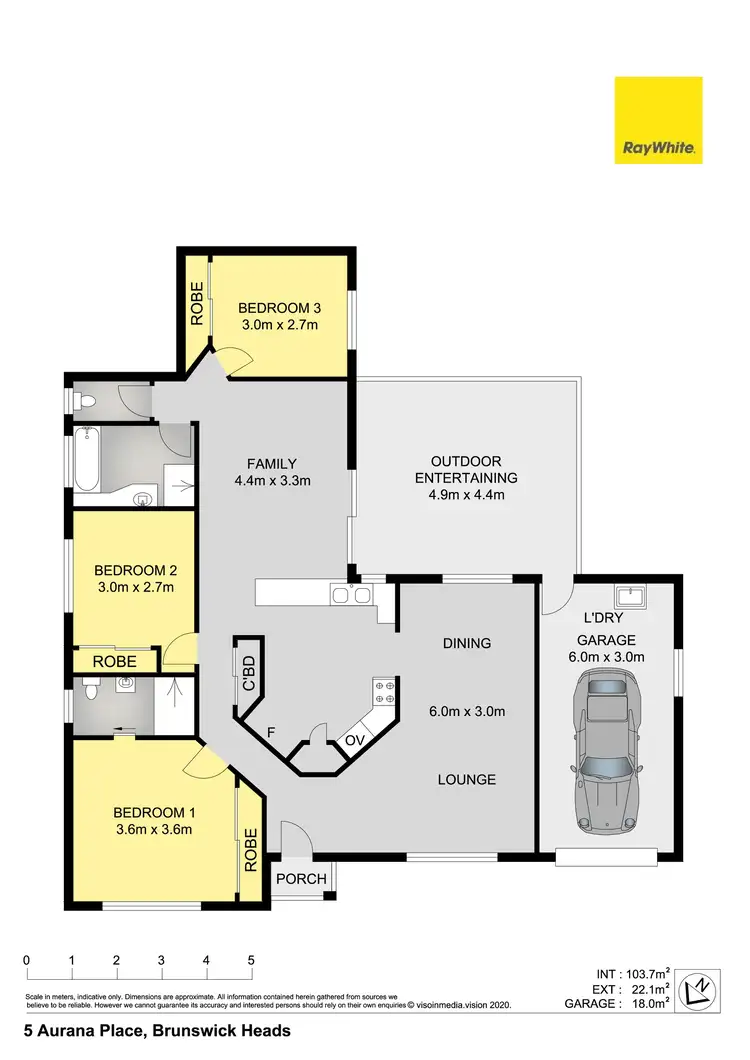 Floorplan of Homely house listing, 5 Aurana Place, Brunswick Heads NSW 2483
