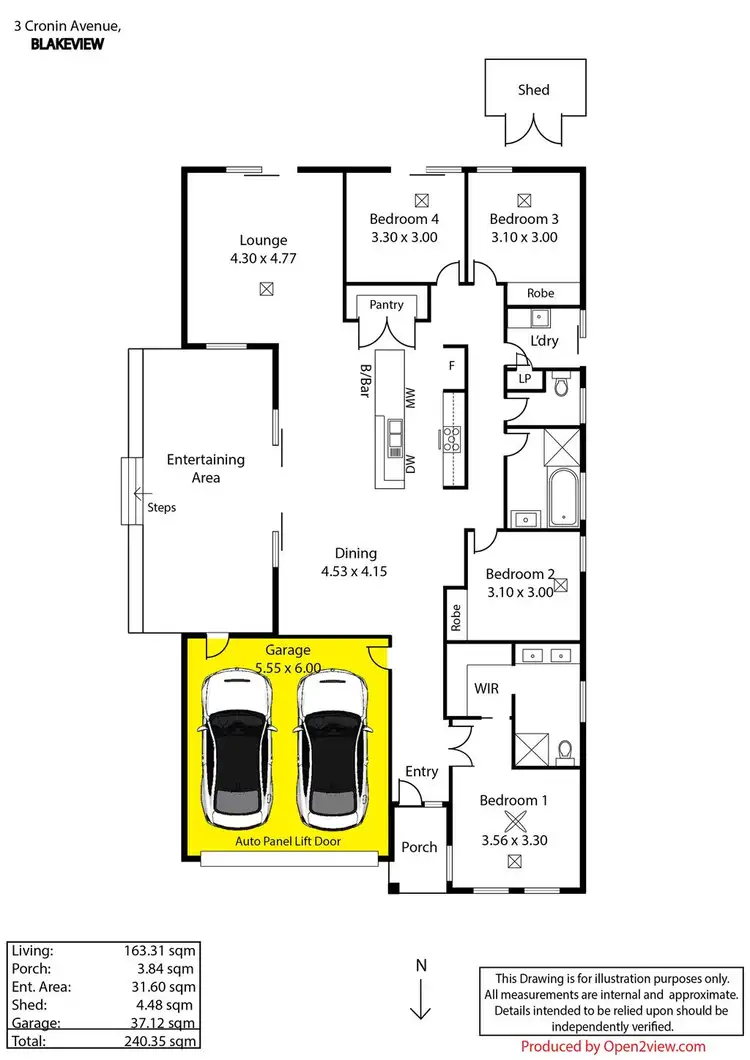 Floorplan of Homely house listing, 3 Cronin Avenue, Blakeview SA 5114