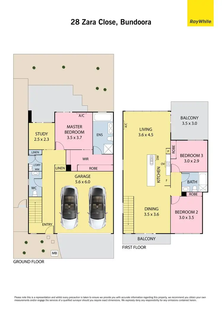 Floorplan of Homely townhouse listing, 28 Zara Close, Bundoora VIC 3083