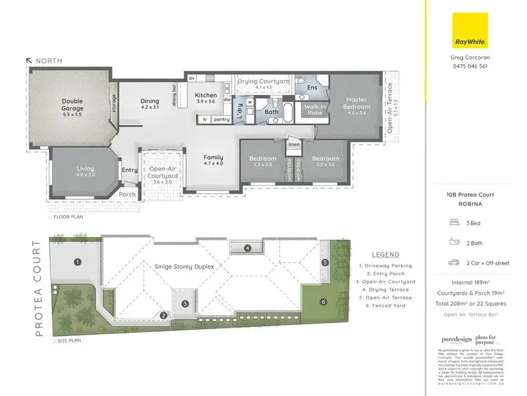 Floorplan of Homely semi-detached listing, 10B Protea Court, Robina QLD 4226