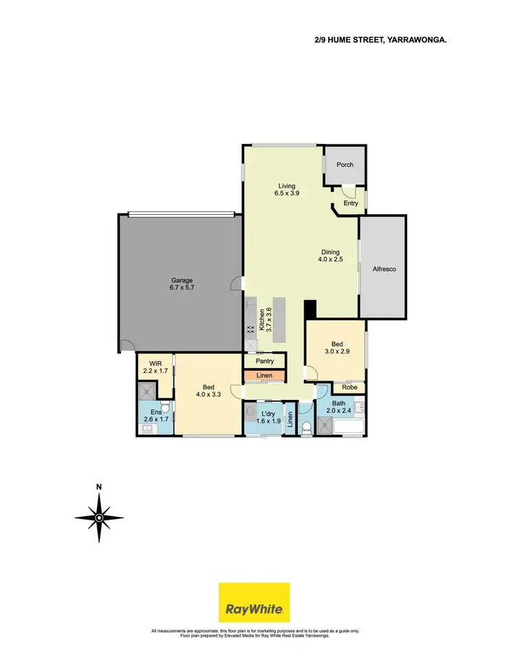 Floorplan of Homely unit listing, 2/9 Hume Street, Yarrawonga VIC 3730