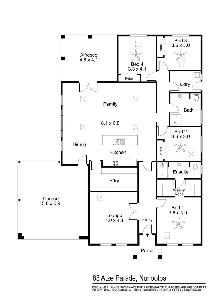 Floorplan of Homely house listing, 63 Atze Parade, Nuriootpa SA 5355