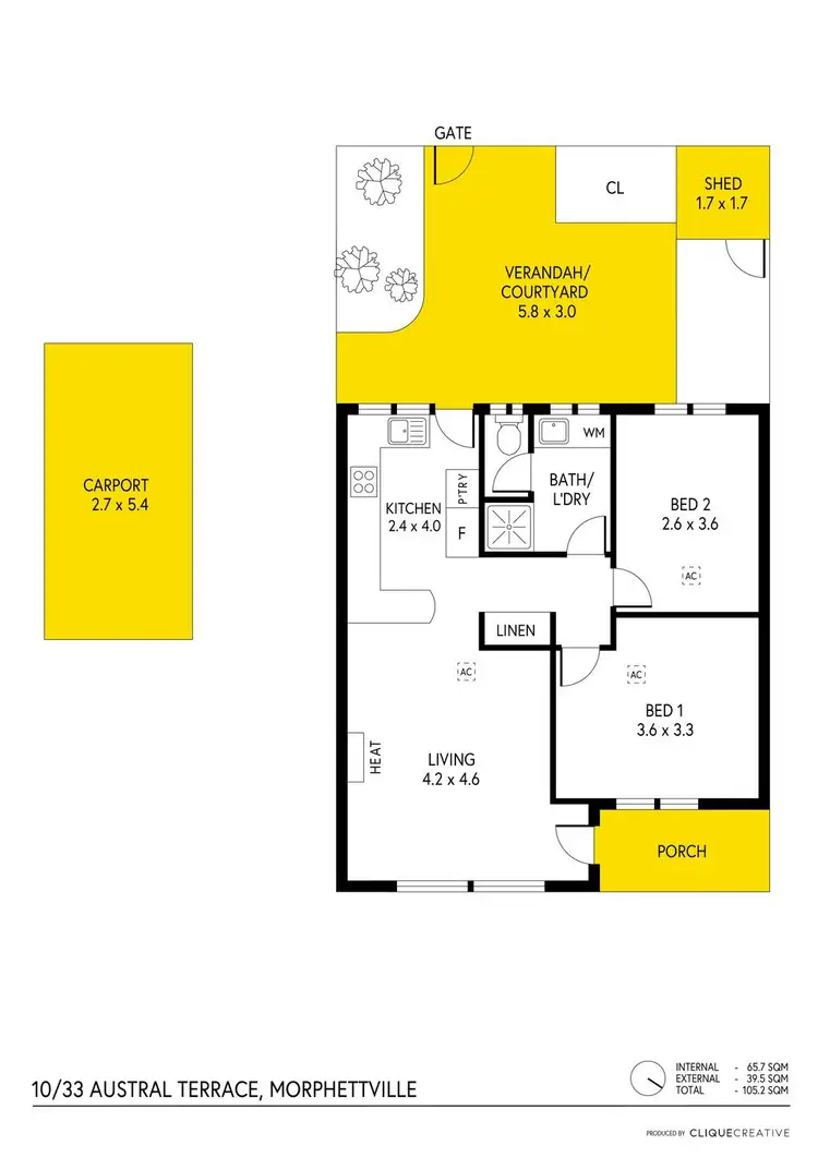 Floorplan of Homely unit listing, 10/33 Austral Terrace, Morphettville SA 5043