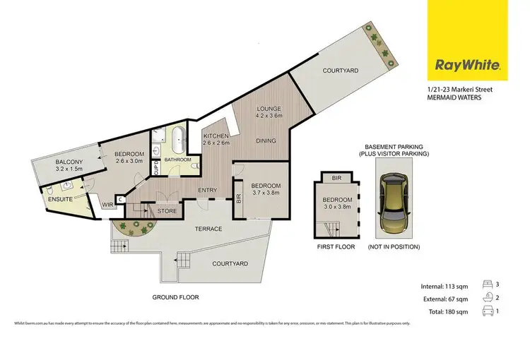 Floorplan of Homely apartment listing, 1/21 Markeri Street, Mermaid Beach QLD 4218