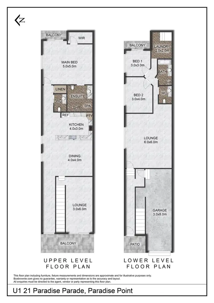 Floorplan of Homely house listing, 1/21 Paradise Parade, Paradise Point QLD 4216