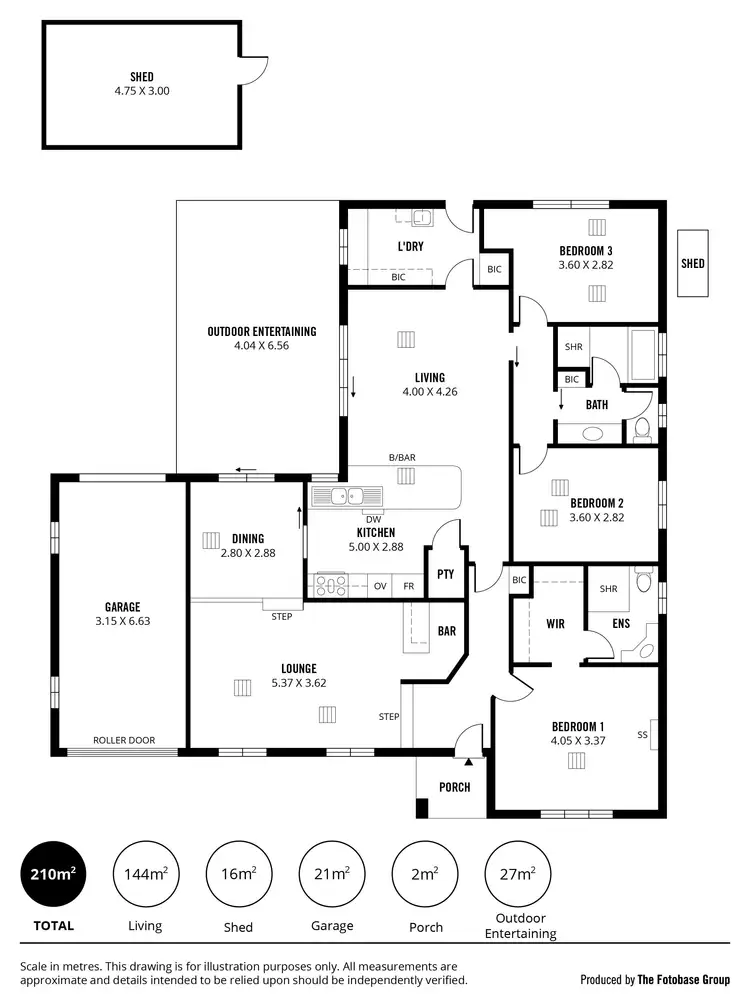 Floorplan of Homely house listing, 204 Perry Barr Road, Hallett Cove SA 5158
