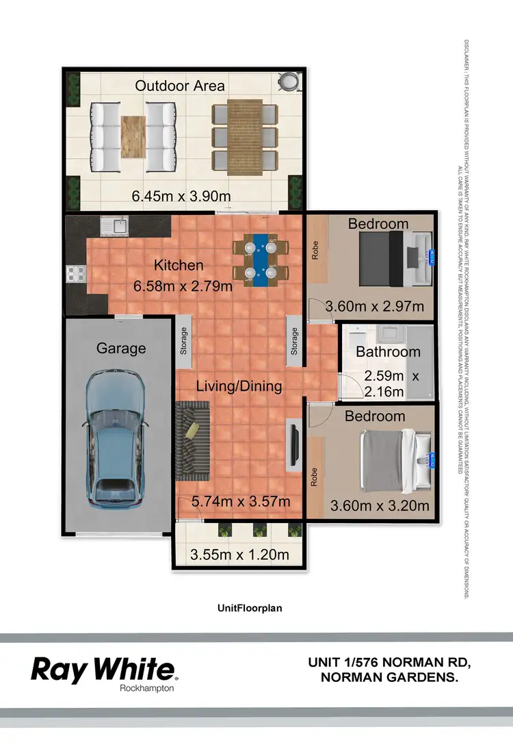Floorplan of Homely unit listing, 1/576 Norman Road, Norman Gardens QLD 4701