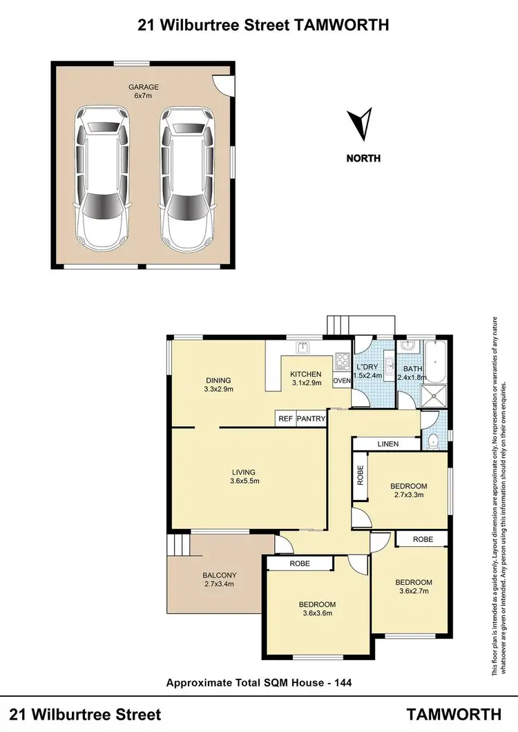 Floorplan of Homely house listing, 21 Wilburtree Street, Tamworth NSW 2340