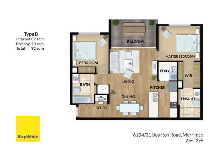 Floorplan of Homely unit listing, 6104/31 Bourton Road, Merrimac QLD 4226